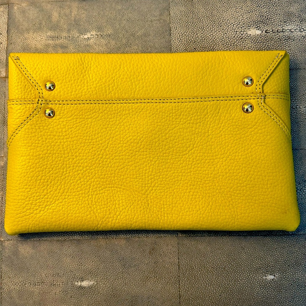 J. McLaughlin leather clutch bag
